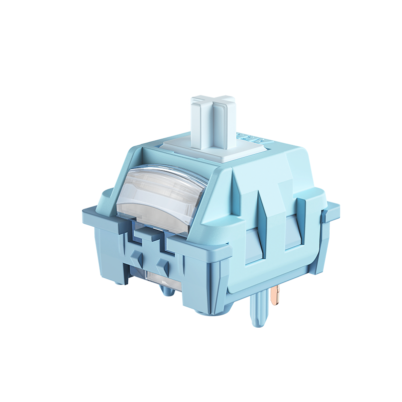 Akko Creamy Blue U1 tactile switches with factory-lubed POM stem