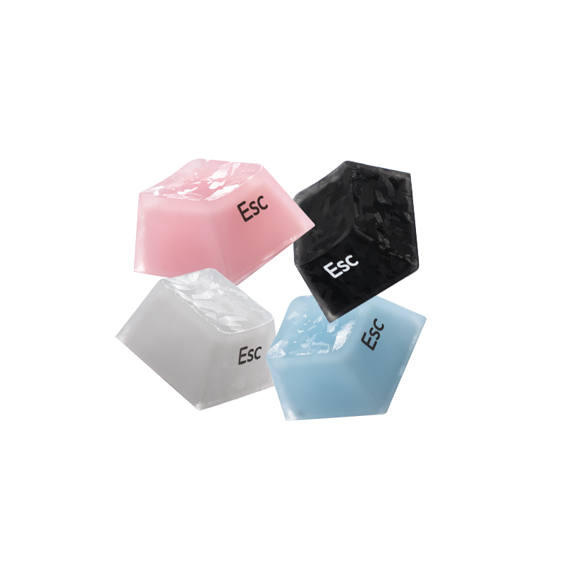 Akko Glassy Carbon Fiber Cherry Profile Keycap Set