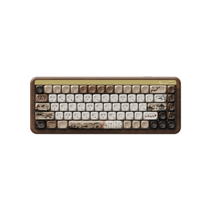 Akko MU01 Mountain Seclusion walnut wood keyboard