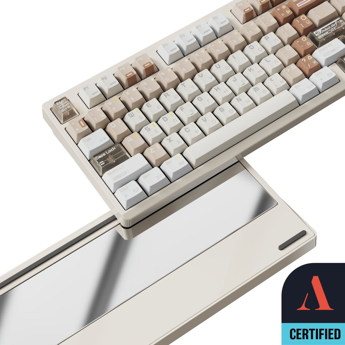 RO75 Compact Keyboard in Ivory White, Apos Certified open box unit