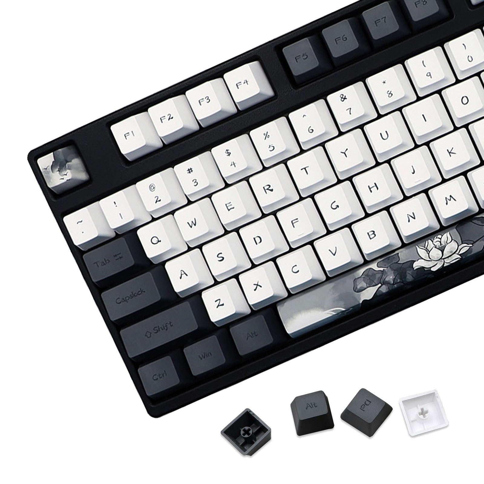 JSJT Ink Lotus Dye-Sub OEM Keycaps