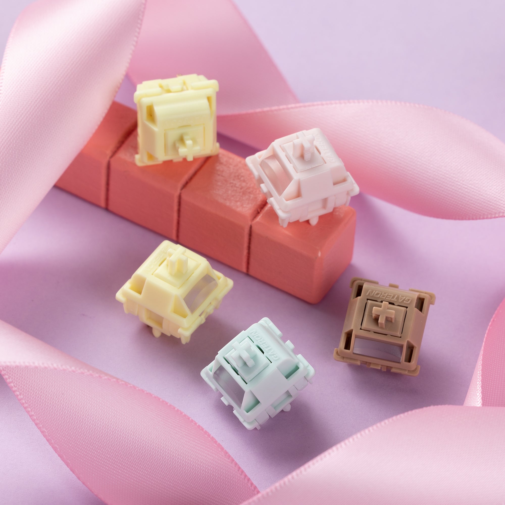 Gateron Full POM Smoothie Family Party switch set — four full-POM flavours in 10-switch packs