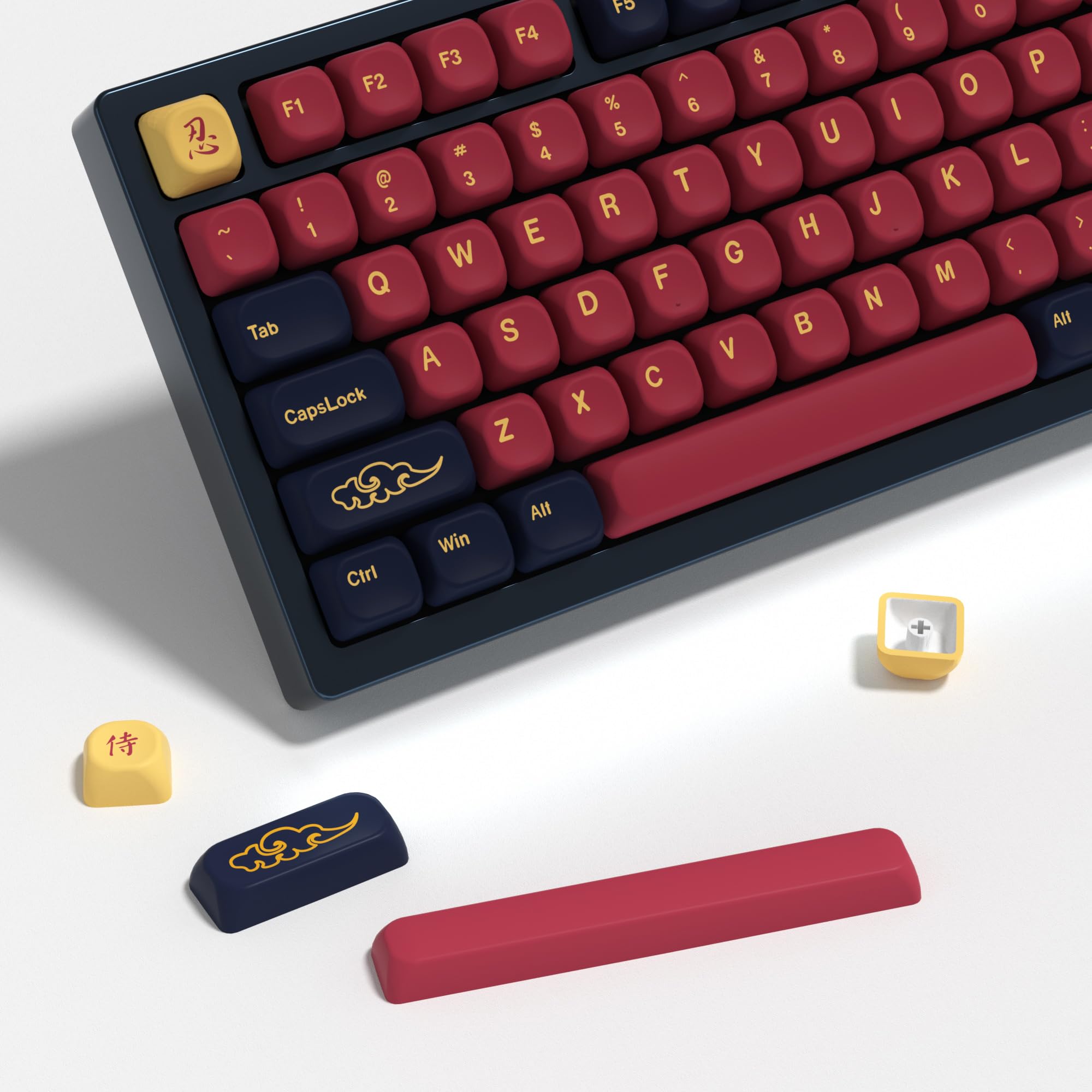 KBDiy Red Samurai KOA Profile PBT Keycaps 60%