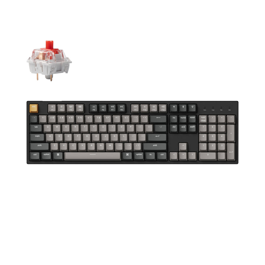 Keychron C2 Pro wired full-size mechanical keyboard with macOS keycaps