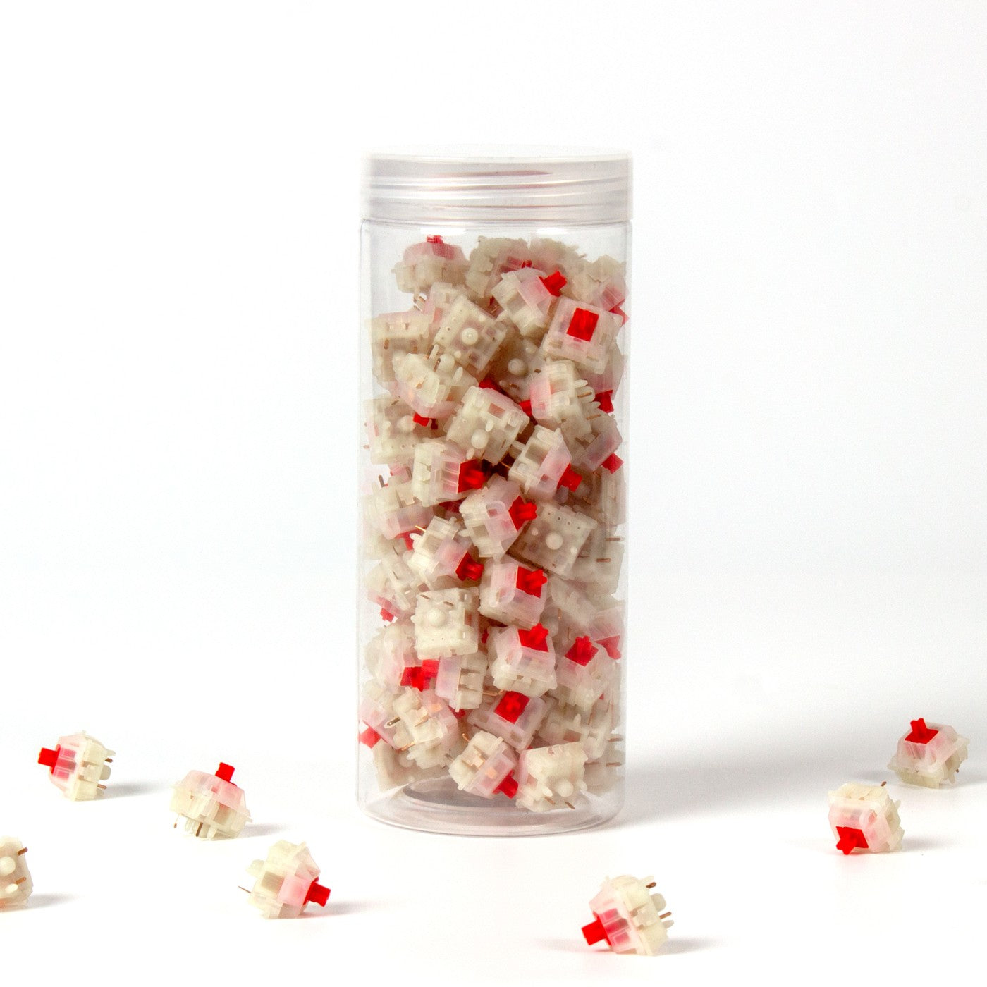 Gateron KS-3X1 Milky switch bottle — POM stem in a milky nylon PA66 housing