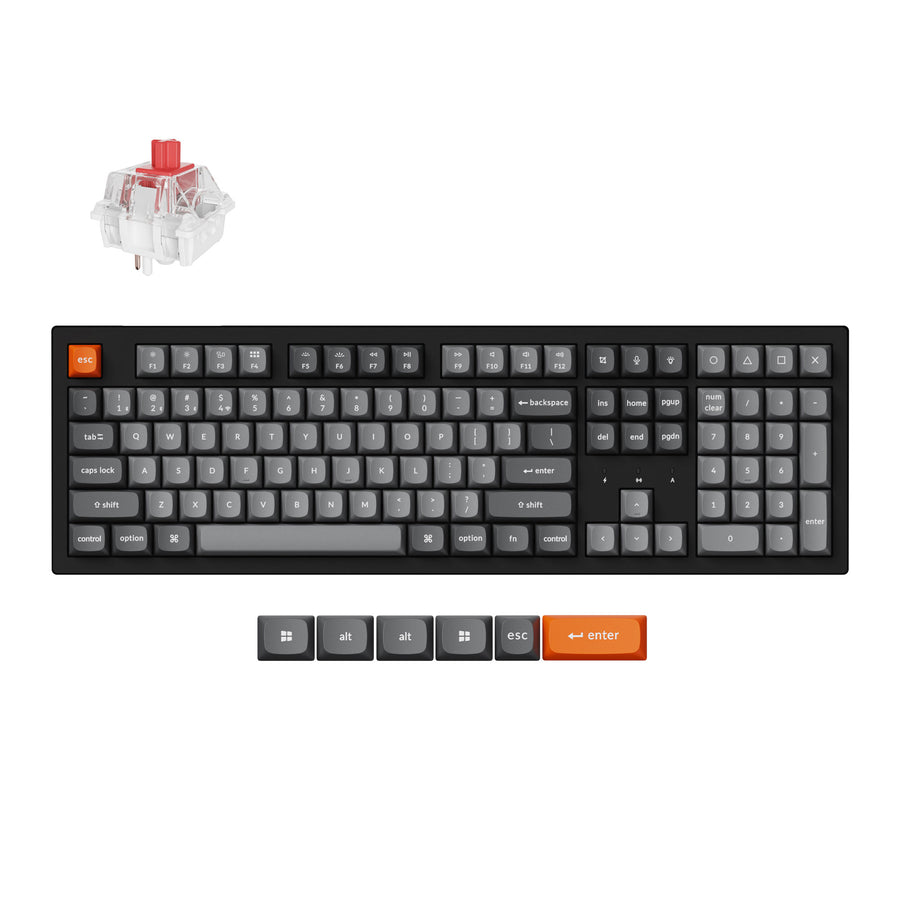 Keychron K10 Max full-size wireless mechanical keyboard with numpad and macOS keycaps
