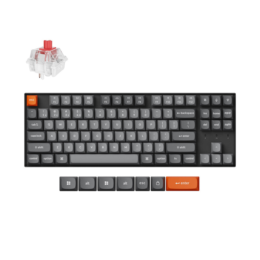 Keychron K8 Max tenkeyless wireless mechanical keyboard with macOS keycaps