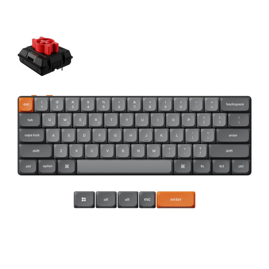 Keychron K9 Max ultra-slim 60% low-profile wireless mechanical keyboard with macOS keycaps