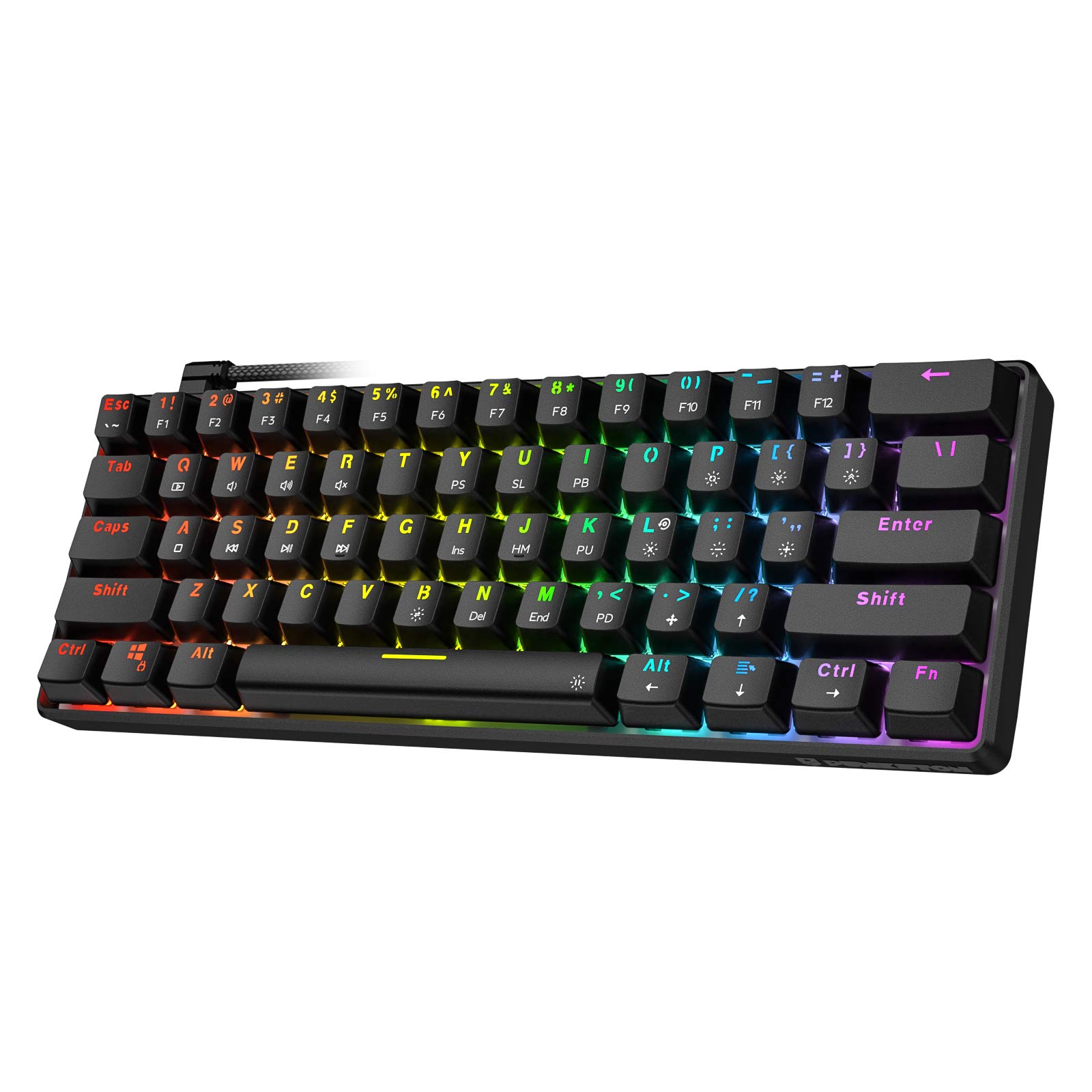Punkston TH61 60% Mechanical Gaming Keyboard RGB Backlit