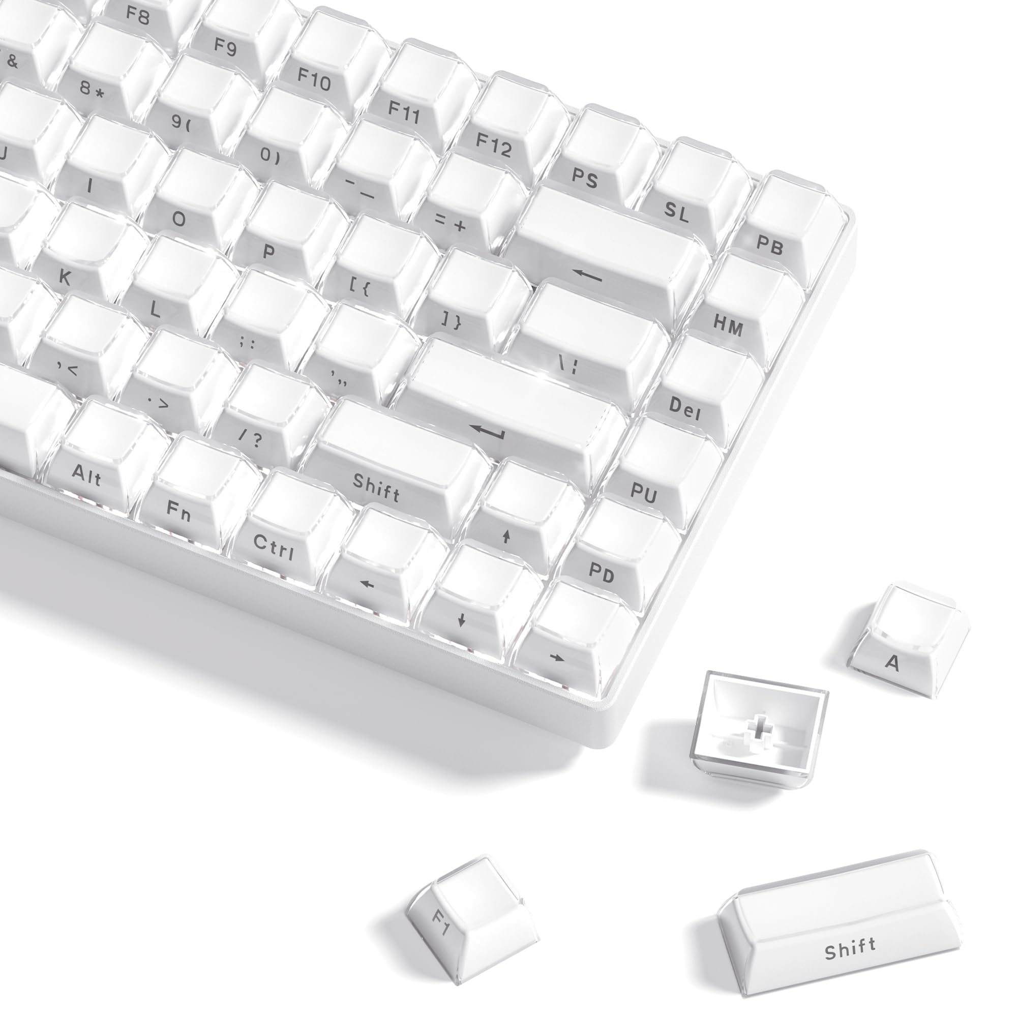 Womier Lusterfly Jelly Keycaps White
