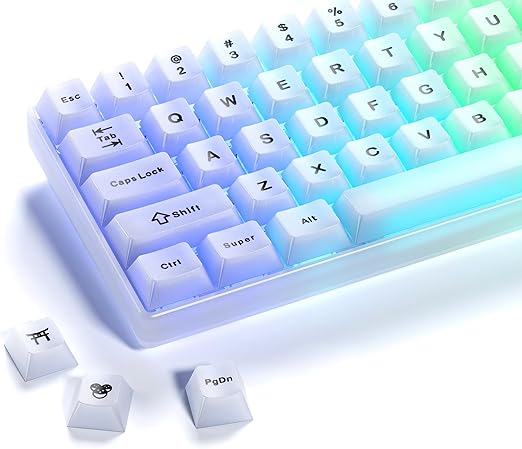 XVX White Clear Jelly Keycaps Cherry Profile